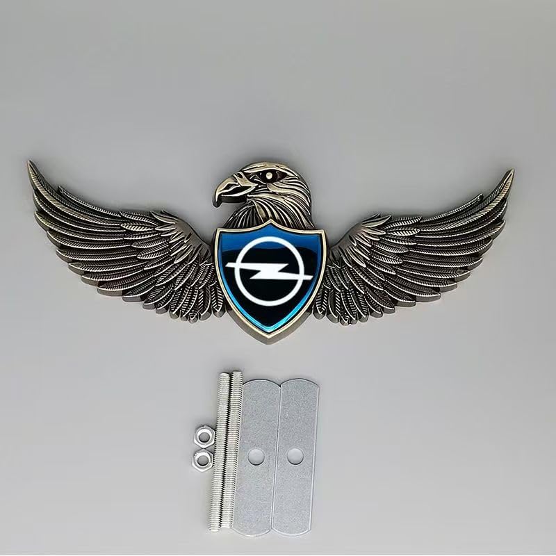XIYUANFA Auto 3D Logo Metall Emblem für Opel Vauxhall Vectra 2000-2009, 3D Logo Abzeichen Karosserie Emblem Auto Zubehör,A