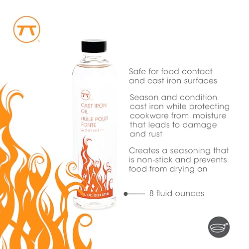 Image of Outset Cast Iron Soap and Cast Iron Seasoning and Conditioning Set | Easily Clean & Remove Rust From Your Cast Iron Pans | 100% Natural Cast Iron Soap & Conditioner Set | Cleaning Gadget