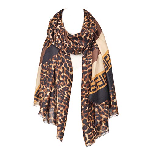 Nabegum Leopard Print Scarf For Women Cheetah Animal Lightweight Shawl Winter Blanket Scarves #TOP15