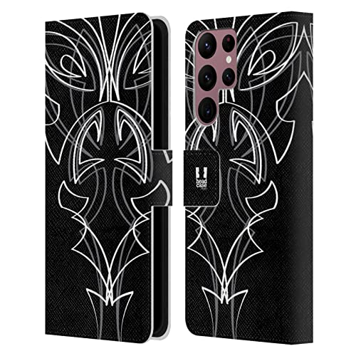 Étui portefeuille en cuir pour Samsung Galaxy S22 Ultra 5G Head Case Designs à rayures