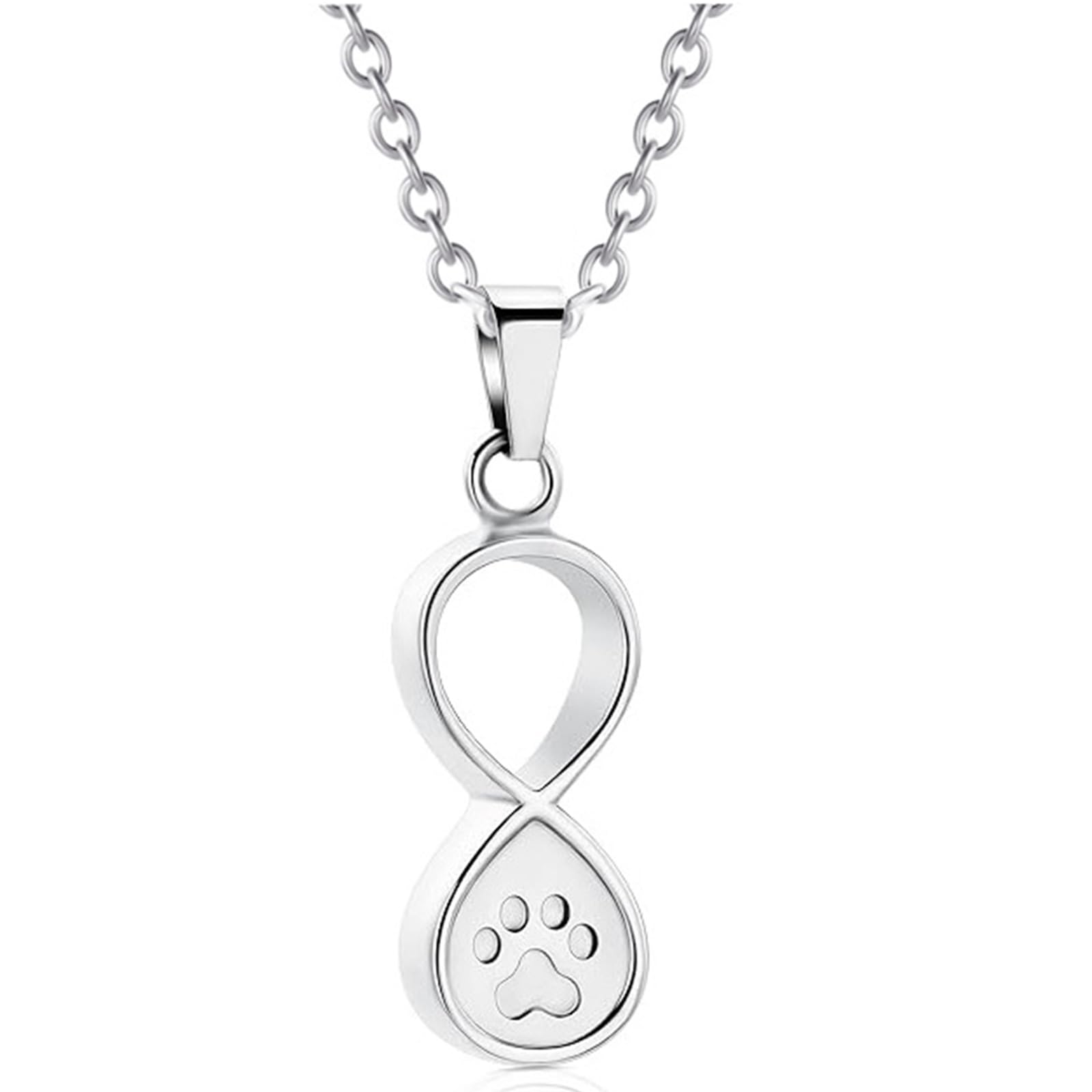 NEWFT Pet Ashes Necklace Locket Necklace for Animal Pet Mom Locket for Ashes/Hair Simple Necklace for Ashes/Hair
