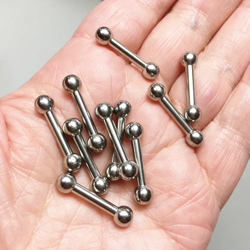 M00807-10 MOREZMORE 10pcs Double Ball Rod Barbells 6mm Ball 25mm Length for Ball and Socket Stop Motion Puppet Armature Humanly Posable Armature Parts HPA