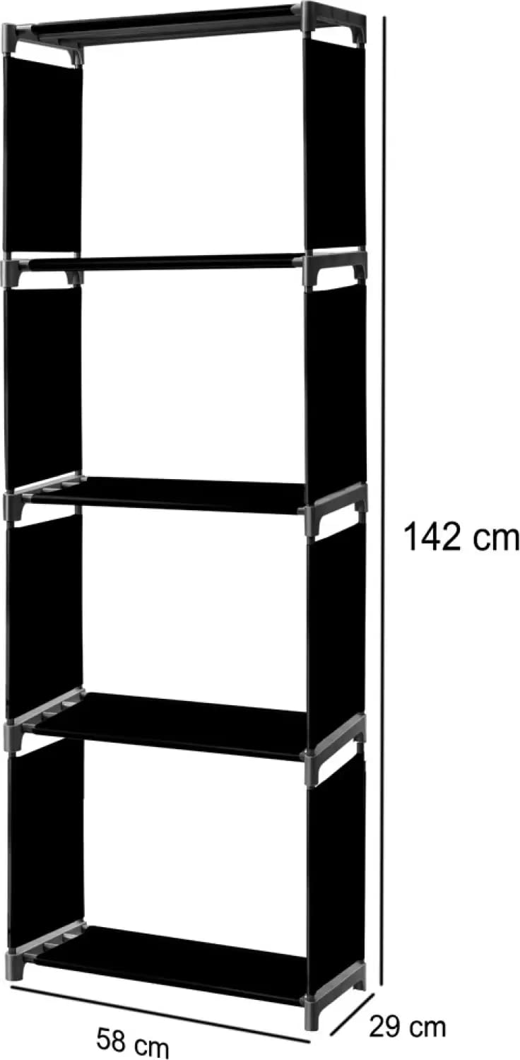 CMerchants 5 Layer Black Shelf Book Cabinet (5 Layer) (Metal) 2