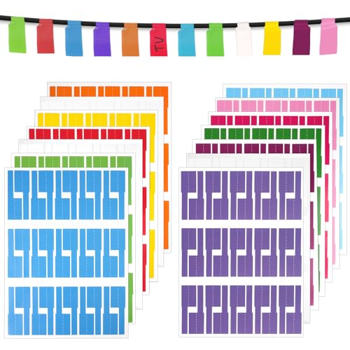 Kabelbeschriftung, 12 Farben 420 Stück Kabeletiketten...