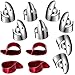 12 Pieces Steel Finger Picks Set, Including Stainless Steel Finger Picks and Thumb Picks, Metal Finger Picks Adjustable Bass Finger Picks for Guitar, Banjos and Other Instruments (Classic Style)