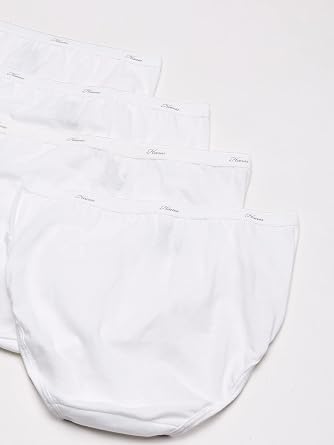 Hanes Women's Breathable Cotton Hi-Cuts Panty, White, 10-Pack, 6