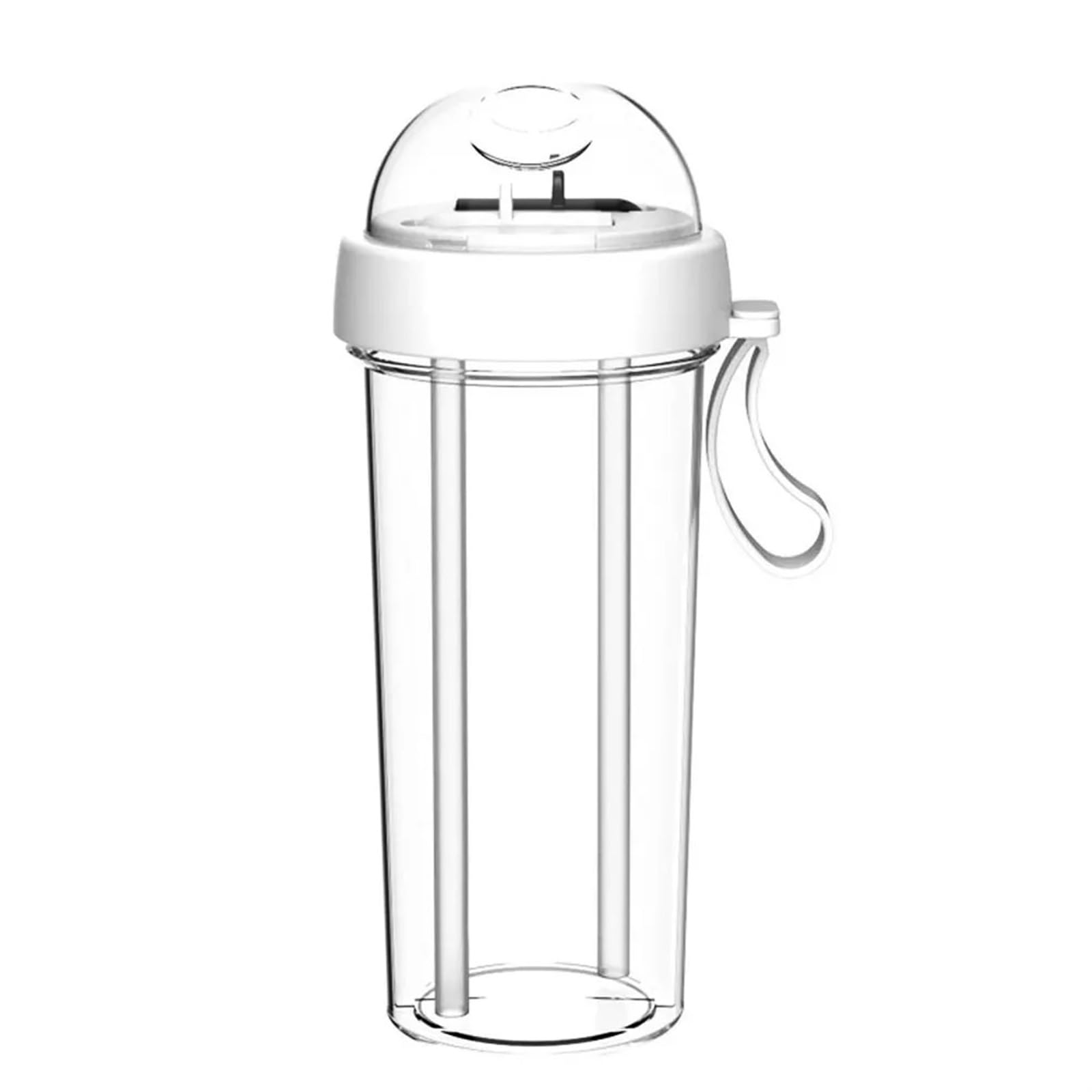 Bouteille d'eau double paille contre le mélange des boissons sport