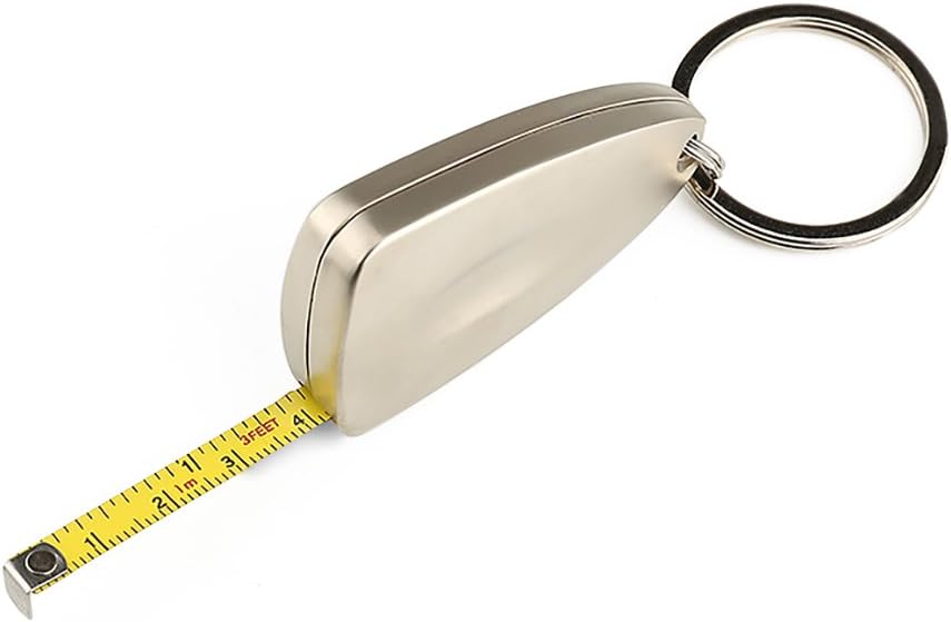 Wintape Silver Tone Metal Keychain Self Retractable Steel Blade Tape Measure 1M 3FEET