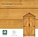 M MCombo Gartenschrank Geräteschuppen Werkzeugschrank Outdoor-Schrank Gartenbox mit Satteldach aus Holz wasserfest Grau/Natur 1000D, 48 X 90 X 178 cm (Natur)