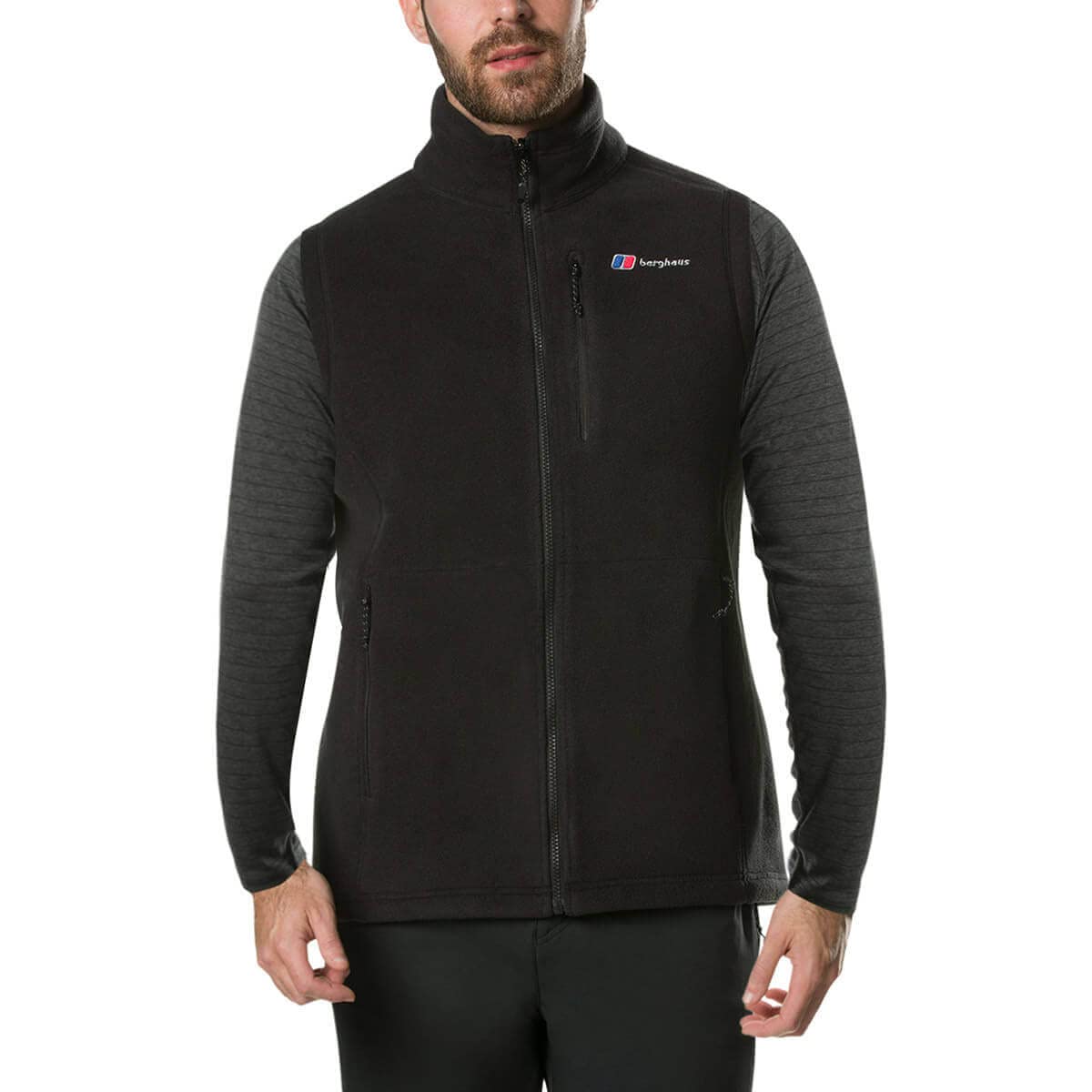 Berghaus Men's Prism Polartec Interactive Fleece Gilet | Added Warmth | Smart Fit | Durable Design Gilet, Black/Black, S