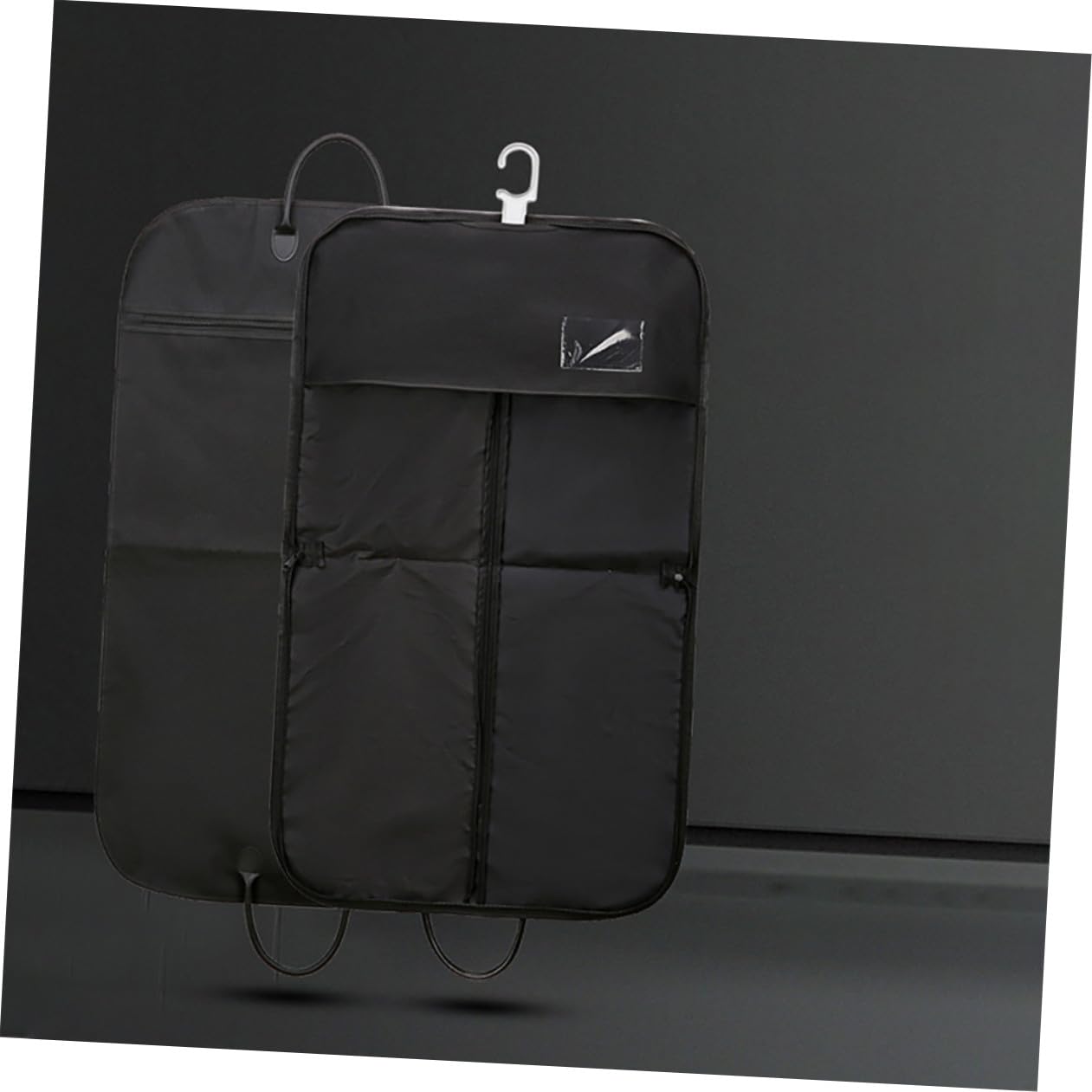 Bolsa para Trajes Portátil Plegable y Colgante Negro 1 Pieza