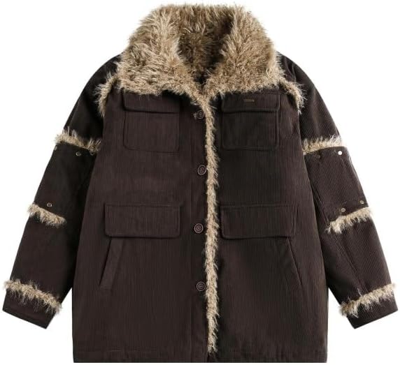 Long Necked Cotton Padded Jacket for Both Men Women Outdoor Coat