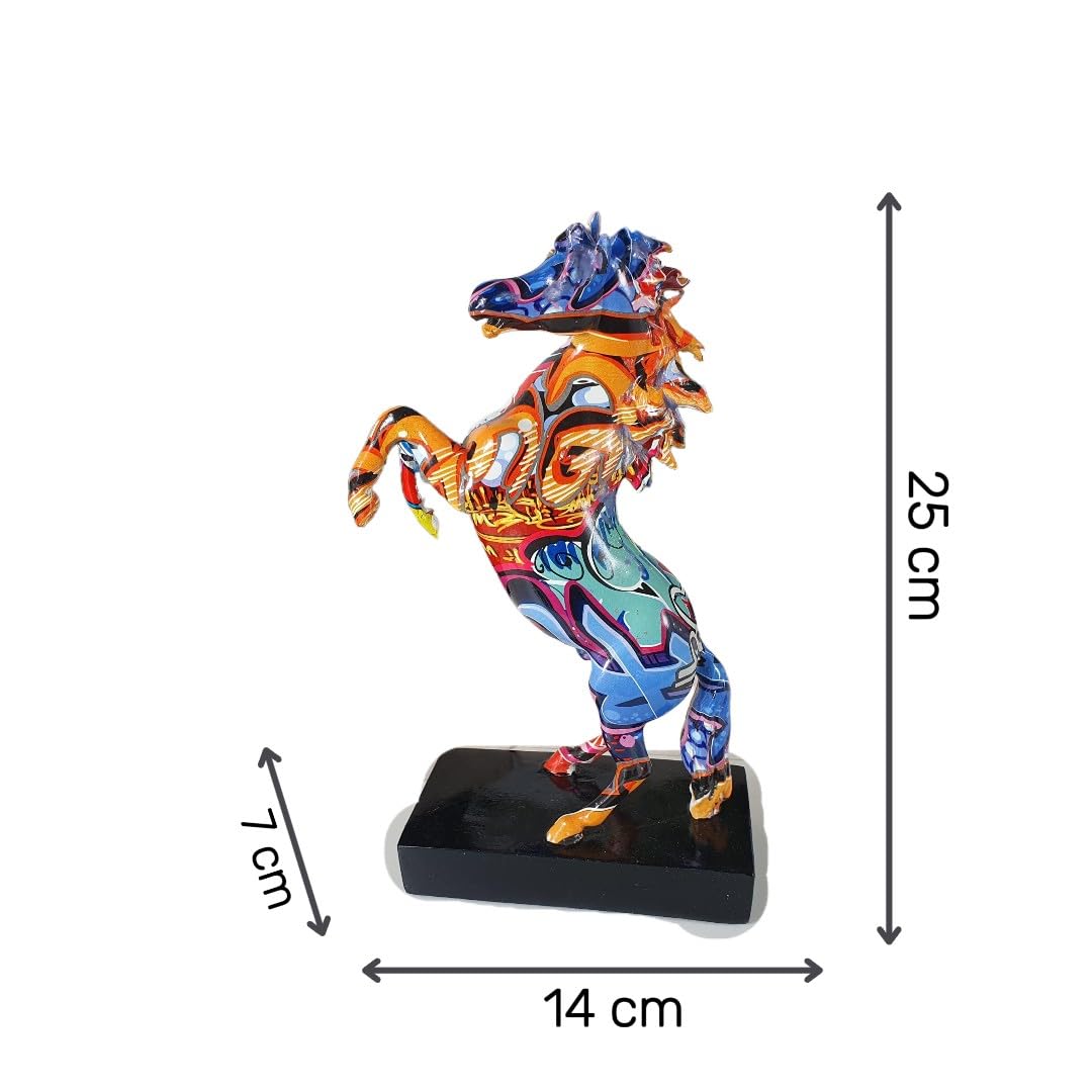 Street Art figurka konia, graffiti, styl 25 cm, figurka dekoracyjna, dekoracja salonu, rzeźba
