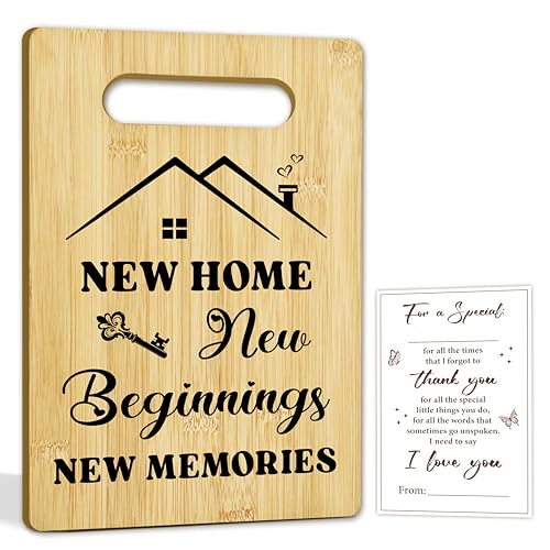 Tablero de corte personalizado de bambú para regalos de inauguración de hogar, ideal para mujeres, hombres, amigos y propietarios de vivienda, decoración para cocina y hogar nuevo miniatura 1