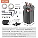 VEVOR Aquarium Filter 238GPH, 3-Stage Canister Filter 55-75 Gallon, Ultra-Quiet Internal Aquarium Filter with UV Protection, Submersible Power Filter with Multiple Function for Fish Tanks, 11W
