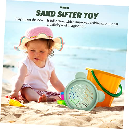 Milisten Handheld Sand Sifter and Silicone Sand Strainer Toy for Children Green Lid Beach Essential Summer Toys for Kids’ Outdoor Play and Vacation Fun - Image 7