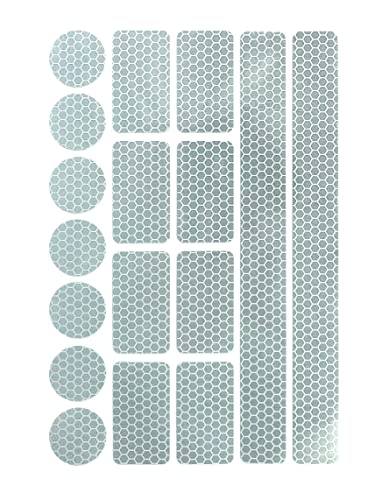 Eudore Reflektor Sticker selbstklebend in verschiedenen Größen und Formen für höhere Sichtbarkeit (Weiss) Cover
