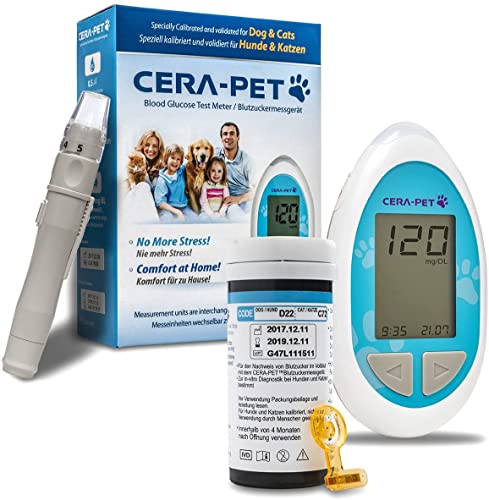 100 x Cera-Pet Lanzetten kompatibel mit dem Blutzuckermessgerät für Hunde und Katzen I Zur schmerzarmen Blutentnahme bei Hunden und Katzen I Sterile Blutlanzetten I CE - Zertifiziert