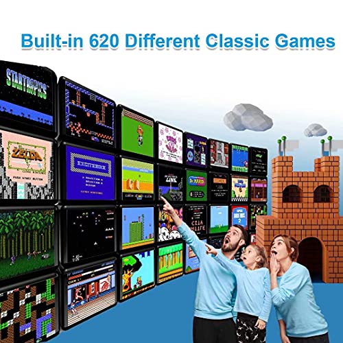 LIFTREN Classic Handheld Game Console, Wireless Classic Game Console Built-in 620 Game Handheld Game Console, Video Game Player Console