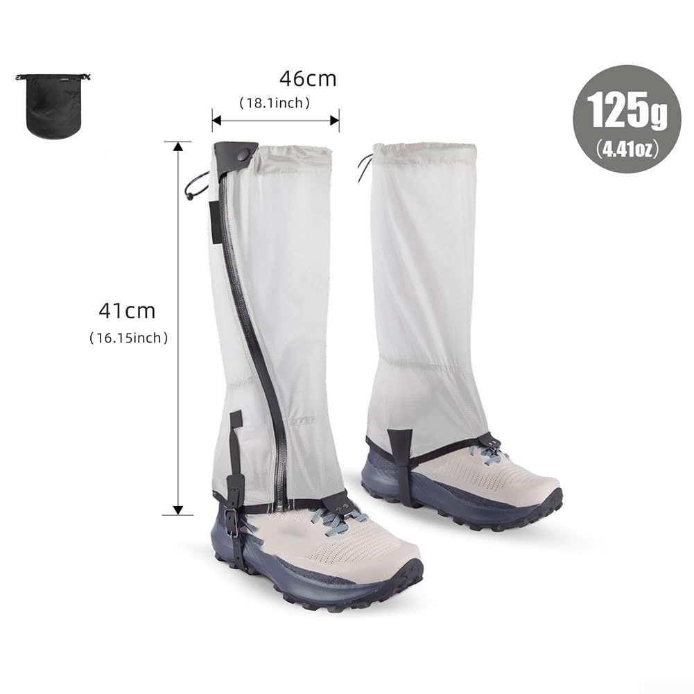Ghette da escursionismo, impermeabili, traspiranti, rivestite in PU4000, in nylon 20D, con design Hypalon resistente agli strappi e parti sostituibili, per uomini e donne, per attività