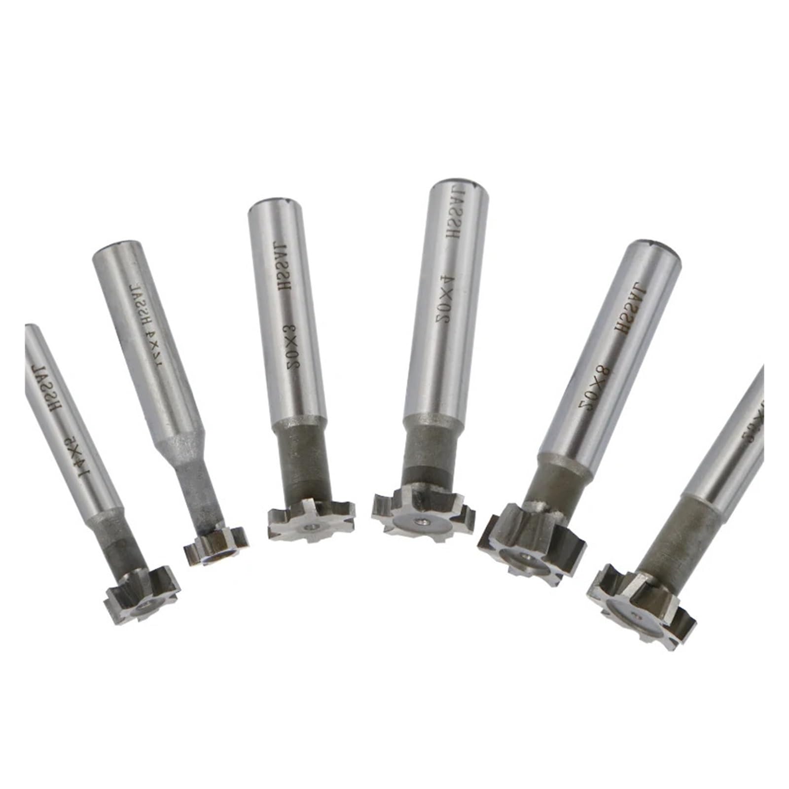 fraisage de fente en T Fraise à fente en T 8-20mm, fraise en bout HSS for le travail des métaux, outil de rainure de clavette, fraisage en bout en carbure de tungstène(8x2.5x6x60)
