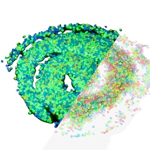 Fangool Funny Luminous Sand Particle Micro Landscape Aquarium Fluorescent Landscaping Aquarium Fish Tank Decorations(Colorful,500G)