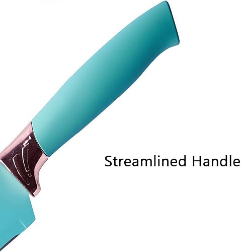 Miniatura 4 de Juego de utensilios de cocina y cuchillos de cocina de 19 piezas, mango de madera de silicona con pinzas, para utensilios de cocina antiadherentes