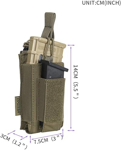 Miniatura 54 de EXCELLENT ELITE SPANKER Funda para rifle elástico Mag M4 M14 M16 AK AR para rifle elástico M4 M14 M16 AK AR para bolsa de pistola Mag Doble-Negro