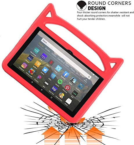 All-New 8INCH Tablet Case For kids (2022/2020 Release),Light Weight/Shock-Absorption/Anti Slip/High Impact/Handle Friendly Kids Case for All-New 8INCH Tablet,Not compatible with iPad air tablet.Red - Image 2