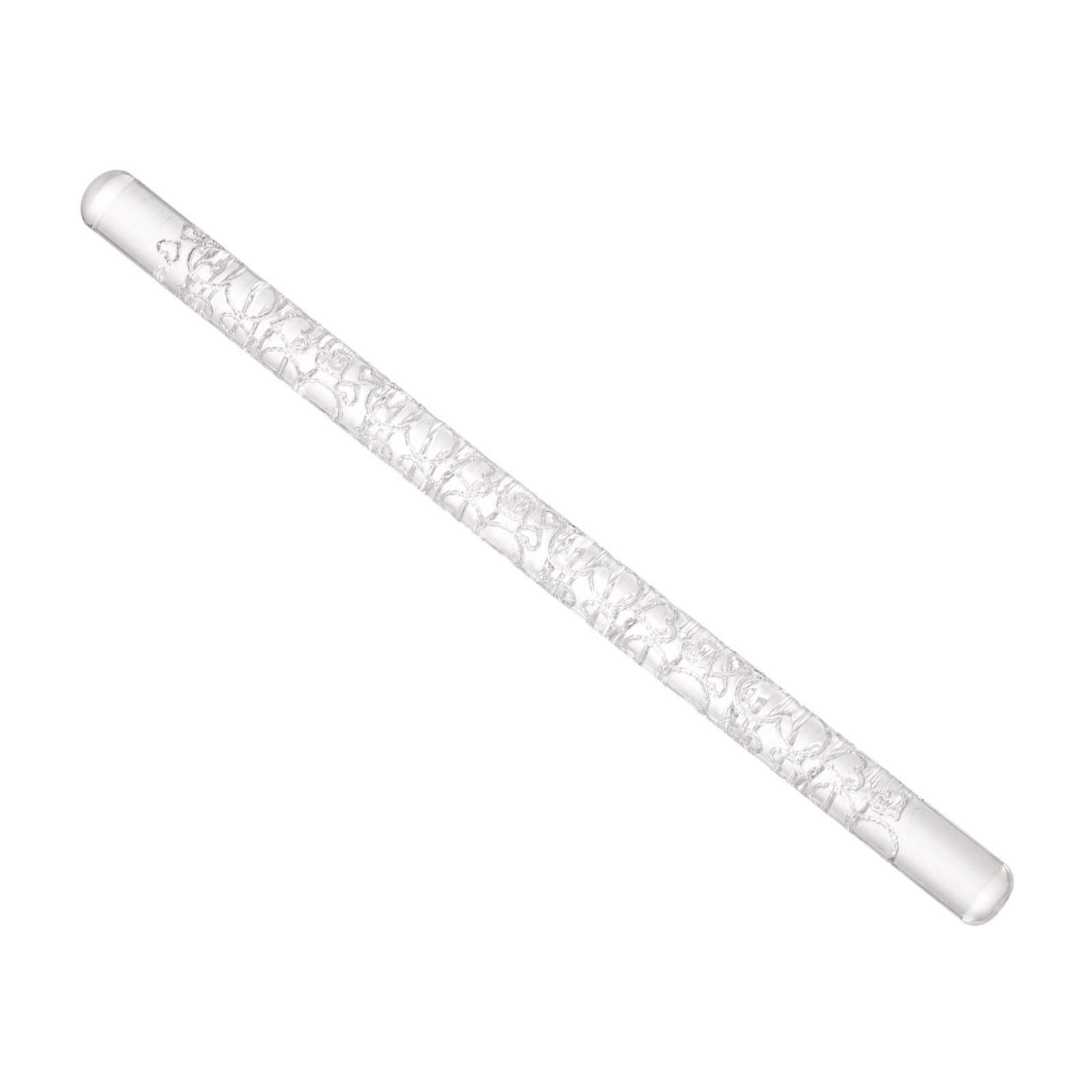 CoCud Acrylic Rolling Pin, 6.3" Length, Acrylic Heart Pattern Non-Stick Surface Textured Baking Roller