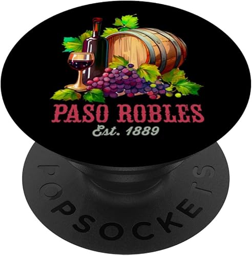 Paso Robles Vineyard California Winery - PopSockets de cata de vinos vintage intercambiables PopGrip