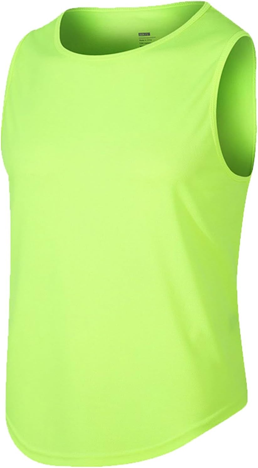 Men's Athletic Tanks Wicking Performance Vest Lightweight Fitness Workout Sleeveless Top for Running and Training