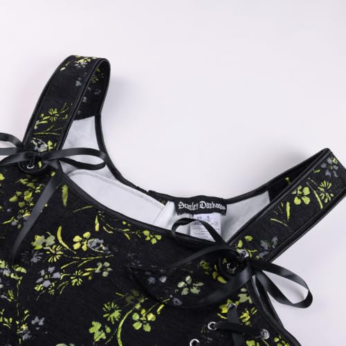Image of Scarlet Darkness Corset Tops for Women Renaissance Floral Bustier Tops