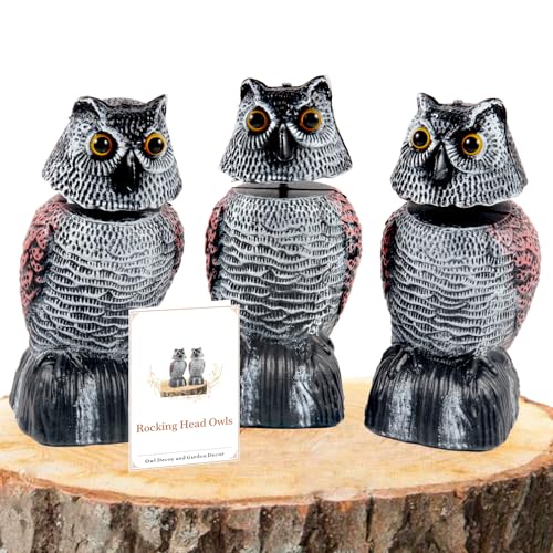 Wonderfield NO Bobblehead Owl Decoys Sculpture To Scare Birds Away cover