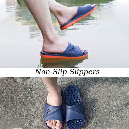 Unisex Shower Non-Slip Slippers Quick Drying, Summer Slippers Men Shoes EVA Soft Lightweight, Shower Shoes Men Women Leaking Hole2