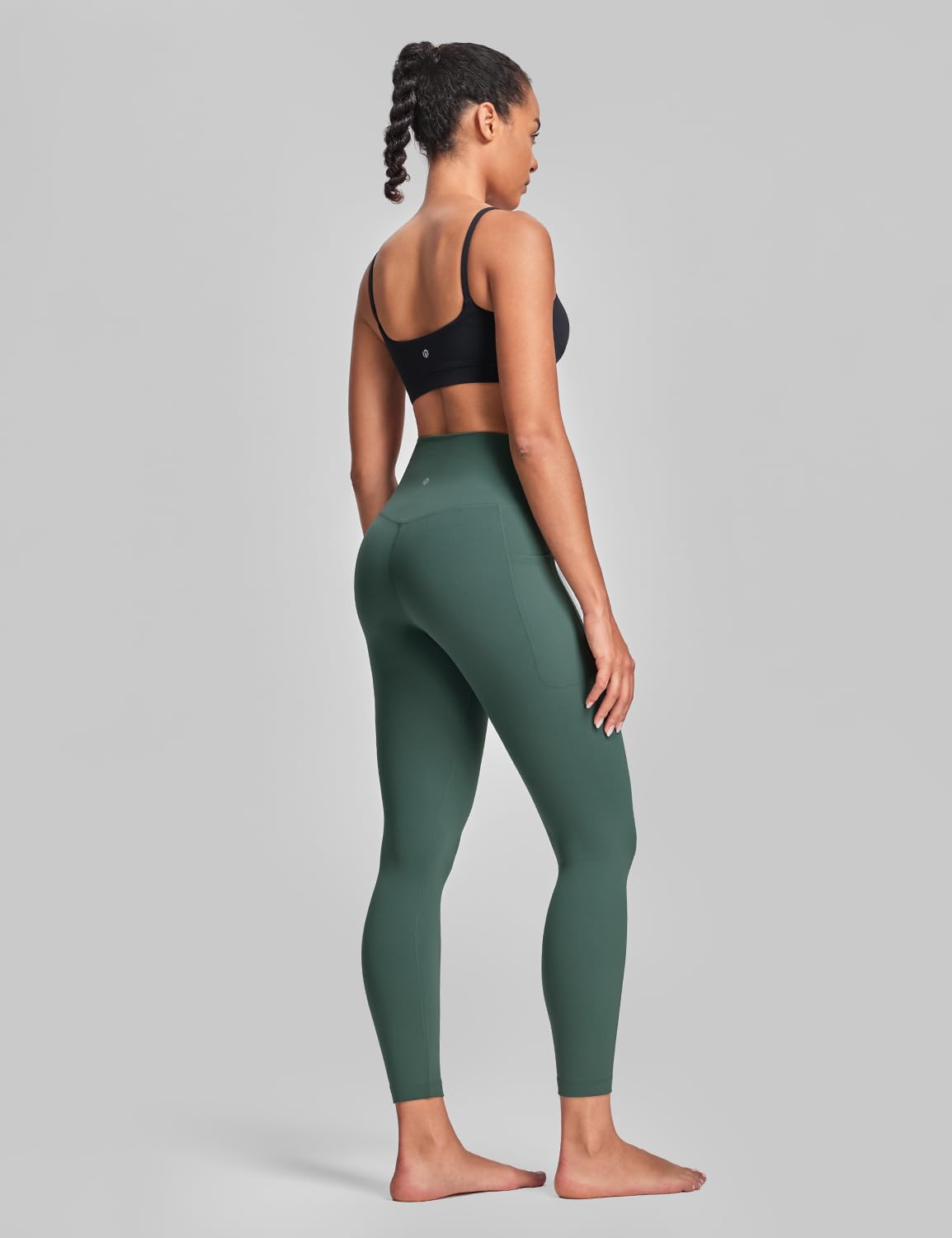 HeyNuts Leggings Workout Pro/Yoga Pro 7/8 con bolsillos laterales para mujer, pantalones de compresión de cintura alta con control de abdomen, 25 pulgadas