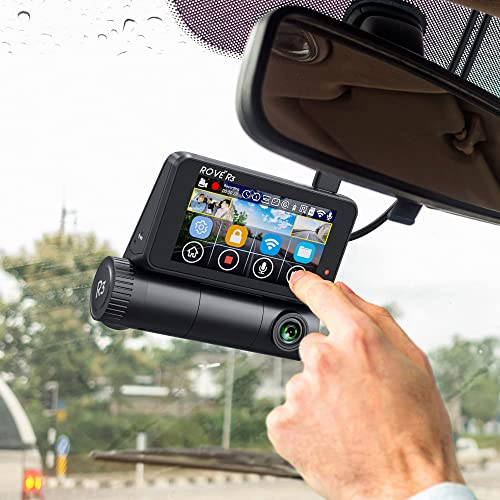 undefined ROVE R3 Dash Cam Front and Rear with Cabin, 3” IPS Touch Screen, 3 Channel Dash Cam 1440P+1080P+1080P, IR Night Vision, 5GHz WiFi, Up to 30MB/s Download Speed, Quad-Mode GPS, Supports 512GB Max の商品画像 1