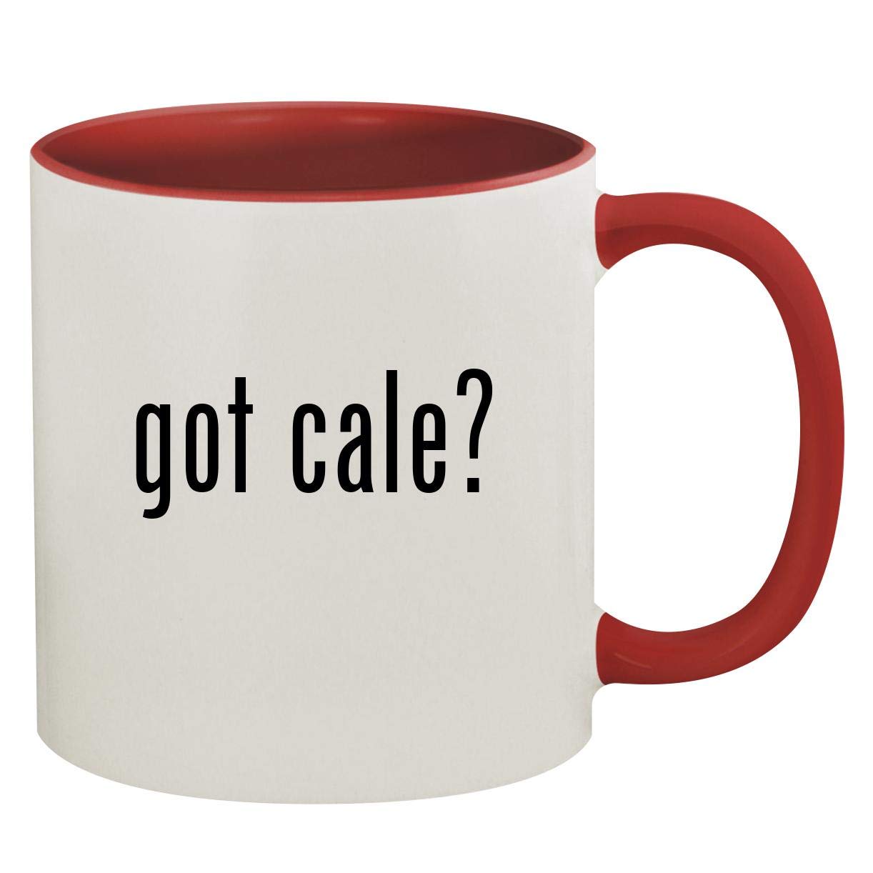 got cale? - 11oz Ceramic Colored Inside & Handle Coffee Mug, Red
