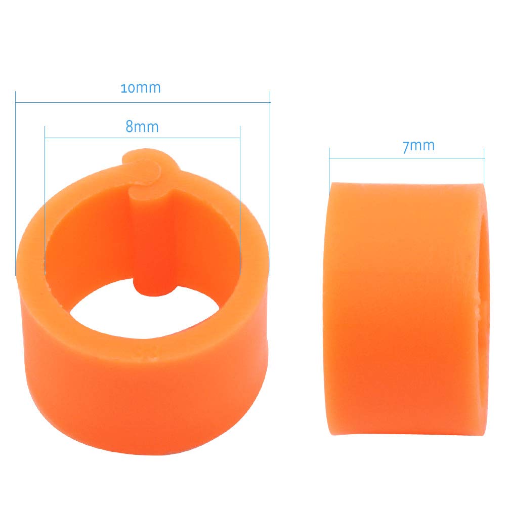 Anillos de Identificación para Aves 200pcs Anillos Pollo Paloma Banda Pierna Color Mezclado