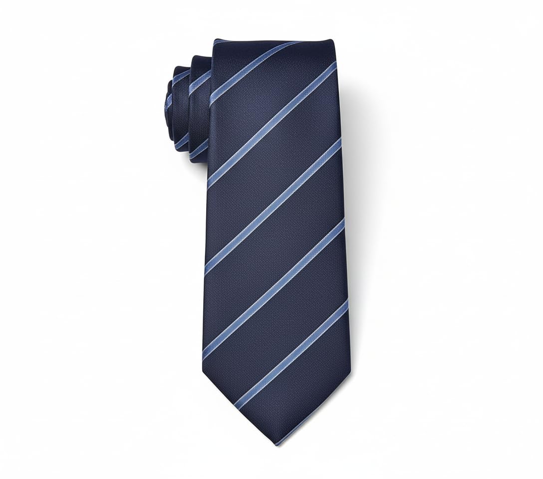 young arrow Men's Stripe Microfiber Necktie | Formal Tie for Office, Wedding & Party | Elegant Striped Pattern | Business, Casual & Gift Wear Accessory-picture-12