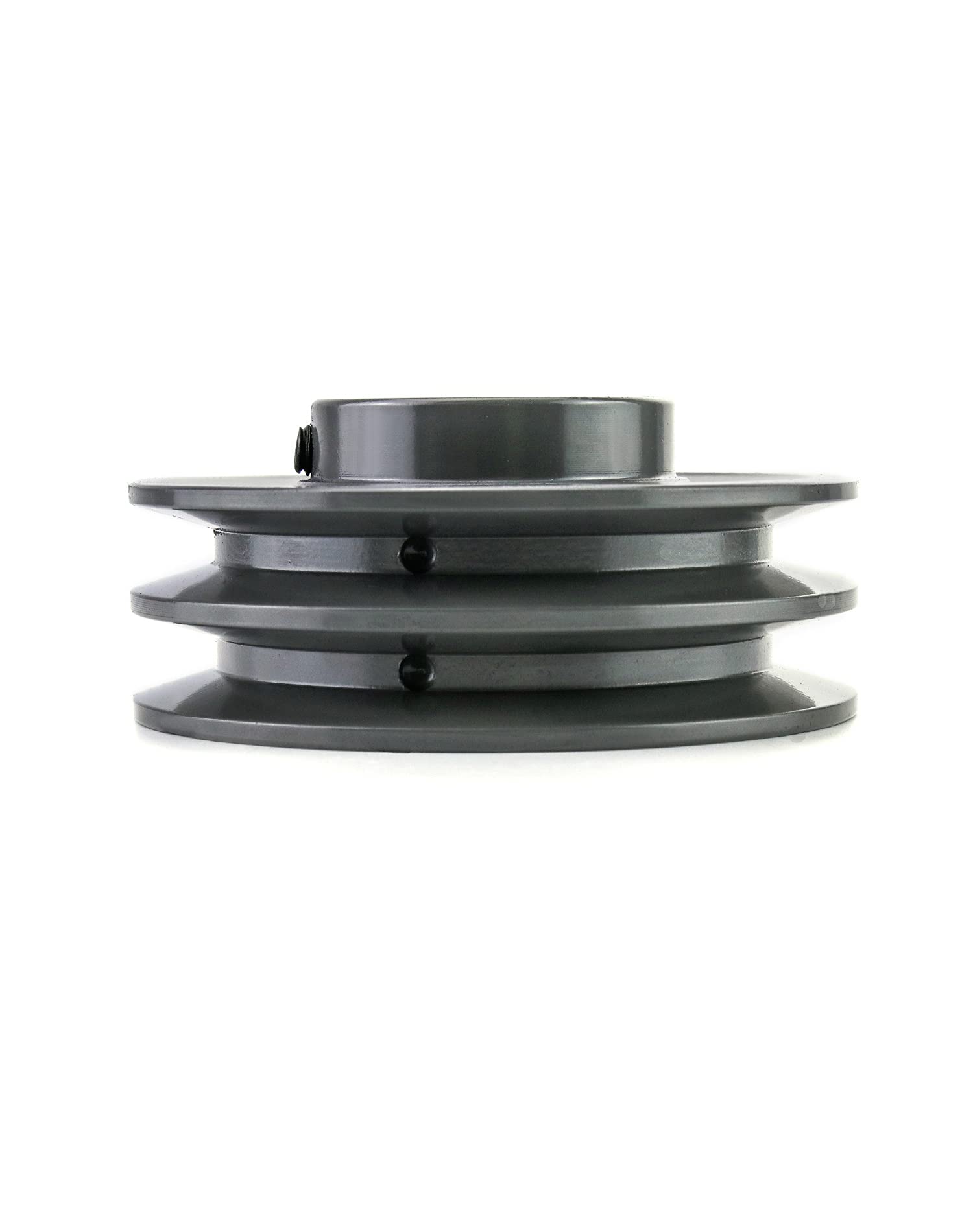 QWORK 2AK441 polea/polea de doble surco, 4.25 "OD 1" agujero, AK polea de orificio fijo, para A, 3L y 4L (A & AX) correas en V, hierro fundido