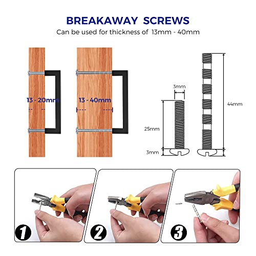 Ravinte 30 Pack 5 Inch Kitchen Square Cabinet Handles Matte Black Pulls Drawer Hardware for Cabinets Cupboard - Image 5