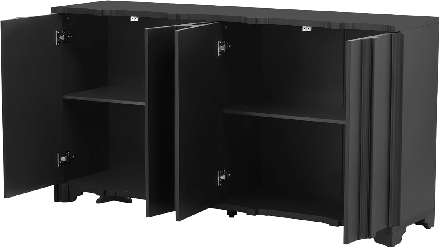 Dimensional drawing of the Virubi Sideboard showing width, depth, and height