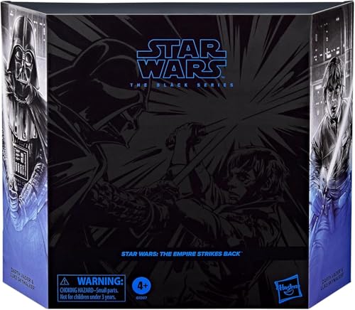 (Exclusivo Amazon.co.jp) Hasbro Star Wars Serie Negra Darth Vader y Luke Skywalker, Star Wars Episodio 5/Empire Strikes Back, colección premium, 5.9 pulgadas (15 cm), juego de 2 figuras de acción