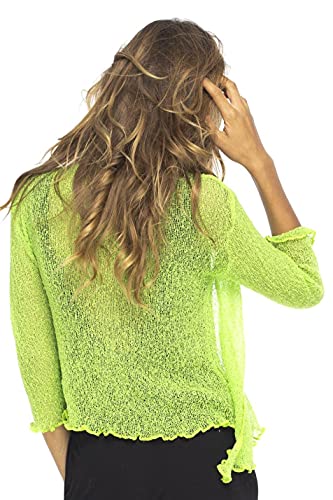 Image of Back From Bali Womens Sheer Shrug Cardigan Lightweight Knit