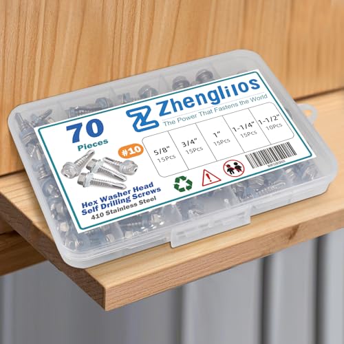 Kit Tornillos Autoperforantes Acero Inoxidable 70 Pzs miniatura 7