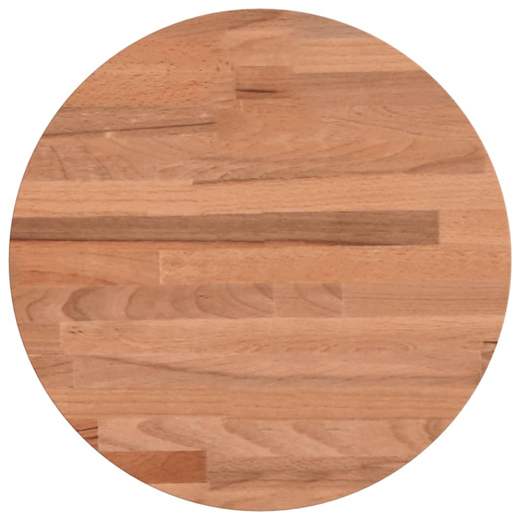 Homgoday Piano del tavolo rotondo in legno di pino massiccio, diametro 30 x 2,5 cm, colore marrone cerato, per cucina, caffè, tavolo da pranzo, scrivania, piano di lavoro