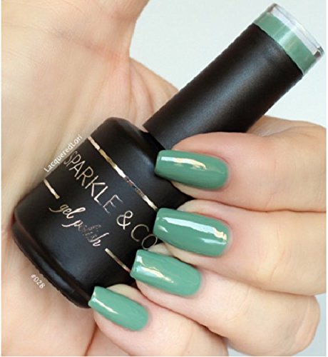 Sparkle & Co. Gel Color 028 Solid Sage Green Soak Off UV/LED Gel Nail Polish 15ml