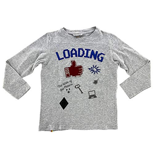 T-shirt coton Manuel Ritz gris pour garçon de 5 ans