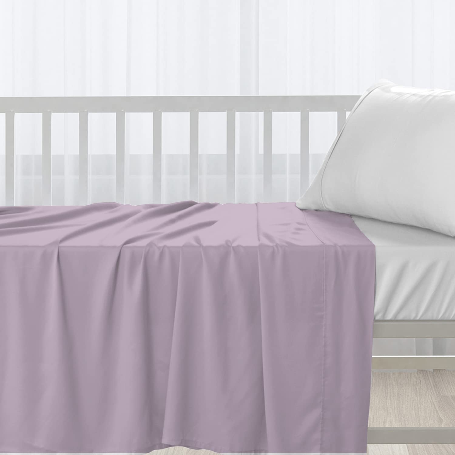 Pizuna Toddler Crib Pillow Cases 33x46cm Baby Blue, 2pc 400 Thread Count 100% Long Staple Cotton Luxurious Sateen Weave Baby Small Pillow Cases For Crib Bed By — view 52